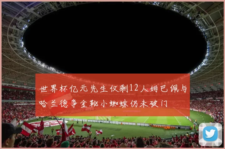 世界杯亿元先生仅剩12人姆巴佩与哈兰德争金靴小蜘蛛仍未破门